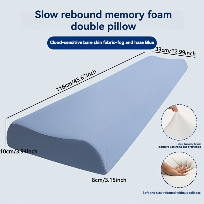 1pc Zero-Pressure Deep Sleep Double Pillow for Couples • 1.16m\u002F1.46m\u002F1.76m Pillow Core • Designed for Double Neck Protection • Long Pillow • Soft Firmness • Mixed Color