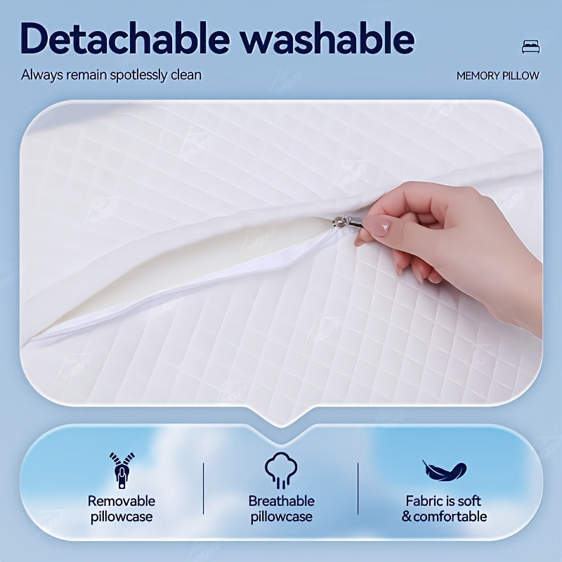 Cervical Neck Pillow, Neck Pillow Pillows for Sleeping, Butterfly-shaped Memory Foam Pillow Ergonomic Cervical Pillows, Rebound Relaxation Neck Pillow Bedding for Back And Side Sleeping Machine-washable Pillowcase Pillow for Sleeping