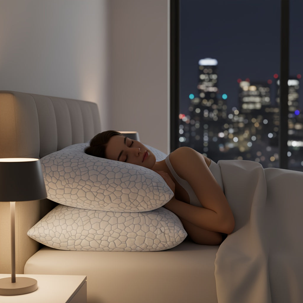 Luxurious Hotel Pillows Suitable for Neck & Cervical Support - Foam Filled, Pressure-Resistant, Machine-Washable Polyester Cover - Contemporary Bed Pillows for & Hospitality Use