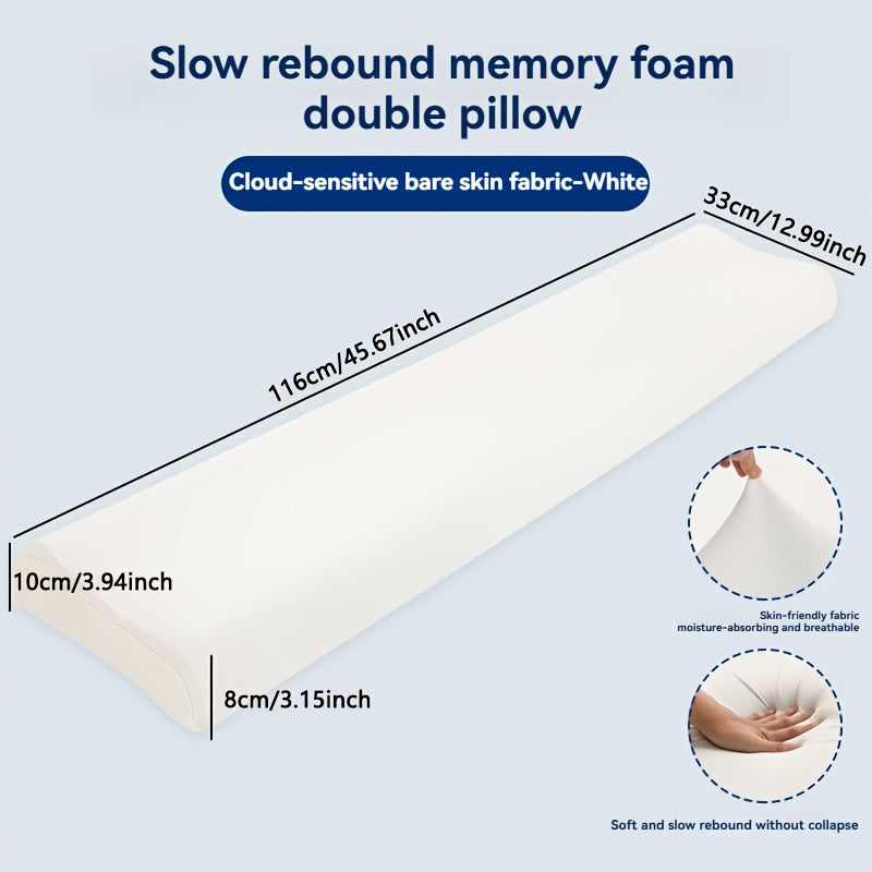 1pc Zero-Pressure Deep Sleep Double Pillow for Couples • 1.16m\u002F1.46m\u002F1.76m Pillow Core • Designed for Double Neck Protection • Long Pillow • Soft Firmness • Mixed Color